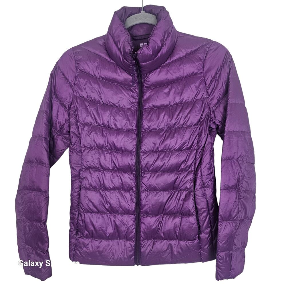 Uniqlo Down Jacket Uniqlo Jacket Puffer Jacket Women S Purple Zip Up Jacket